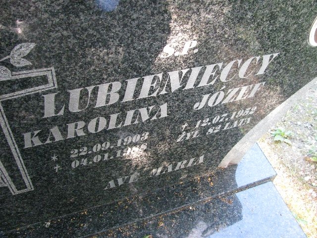 Józef Lubieniecki Kotliska - Lwówek Śląski - Grobonet - Wyszukiwarka osób pochowanych