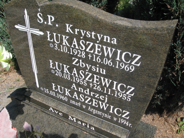 ZBYSIU ŁUKASZEWICZ 1955 Kotliska - Lwówek Śląski - Grobonet - Wyszukiwarka osób pochowanych