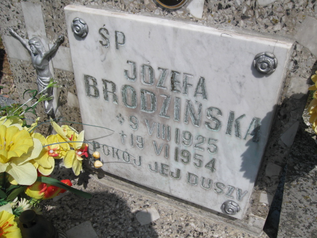 Józefa Brodzińska 1925 Kotliska - Lwówek Śląski - Grobonet - Wyszukiwarka osób pochowanych